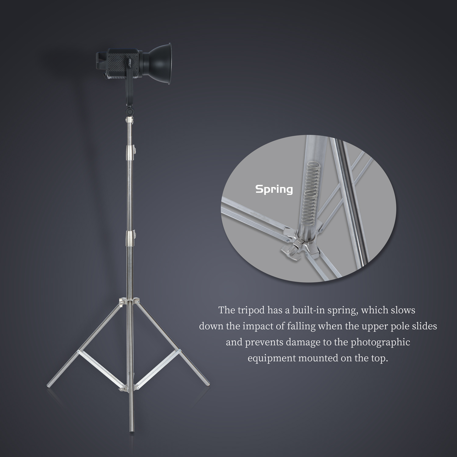 SH 2.8M Stainless Steel Light  - Photography Lighting For Products 评论和价格