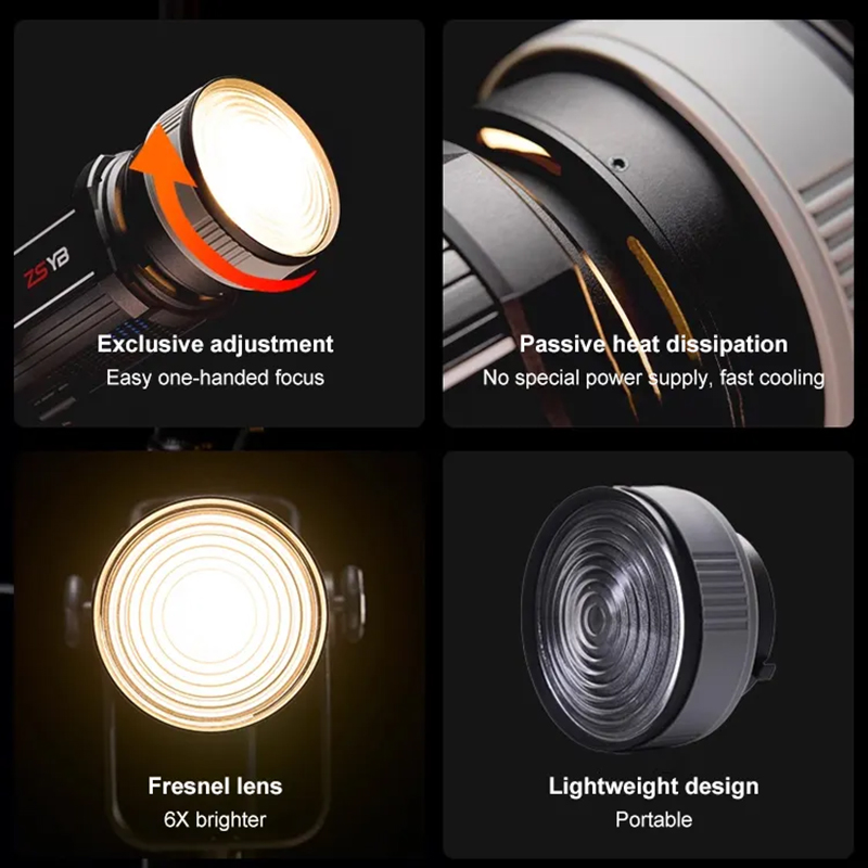 Fresnel Lens 15-55 Degree Adju - Photography Lighting For Products 评论和价格