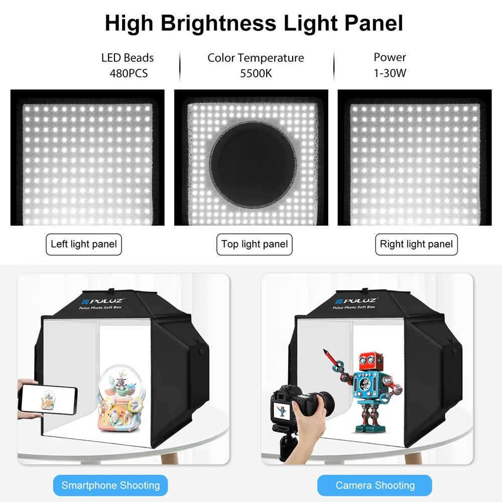 40cm Folding Photography Studi - Photography Lighting Kit With Backdrop 评论和价格