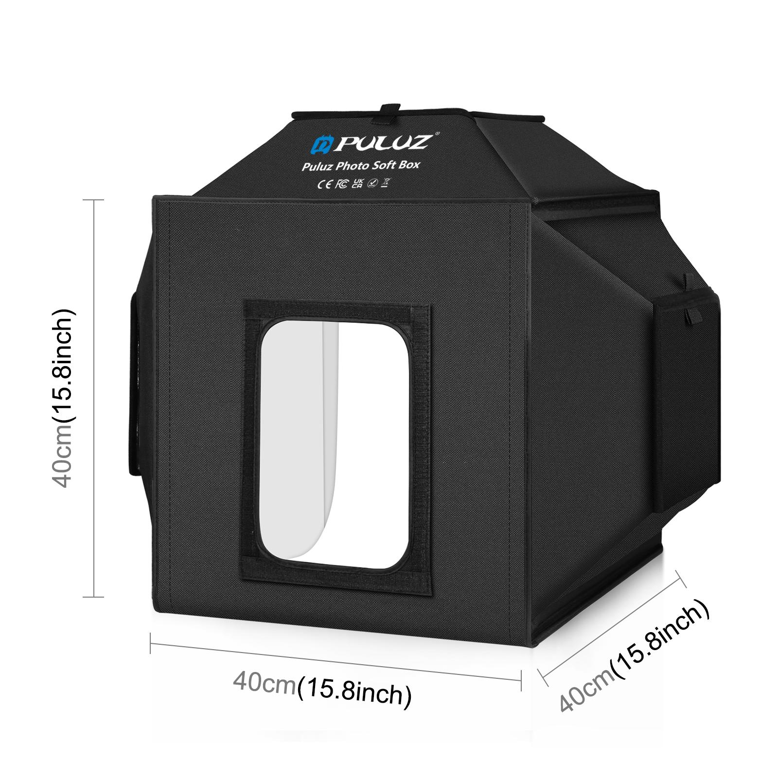 PULUZ 40cm Folding 72W 5500K S - Photography Lighting Kit With Backdrop 评论和价格