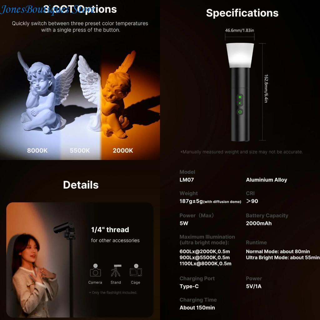 LM07 Videography Flashlight Zo - Photography And Videography Lighting 评论和价格