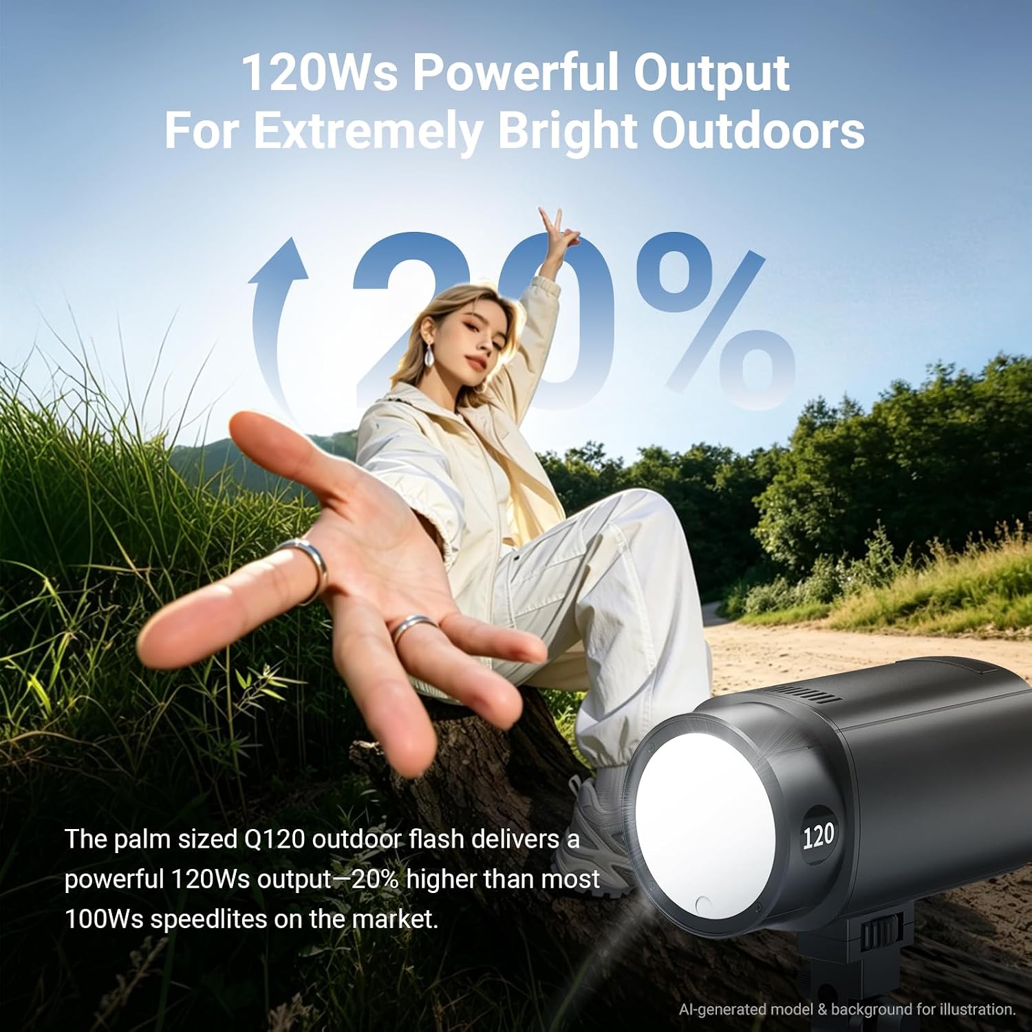NEEWER Q120 120Ws 2.4G TTL Out - Portable Strobe Monolight 评论和价格