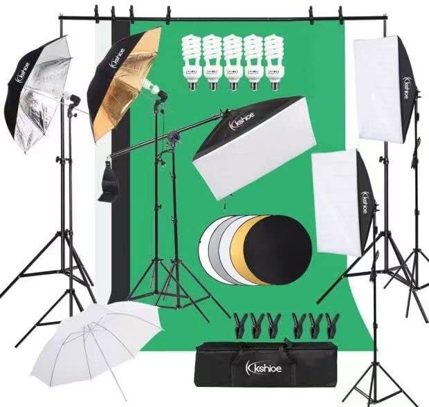 Photography Lighting Kit, Ligh - Photography Lighting Kit With Backdrop 评论和价格
