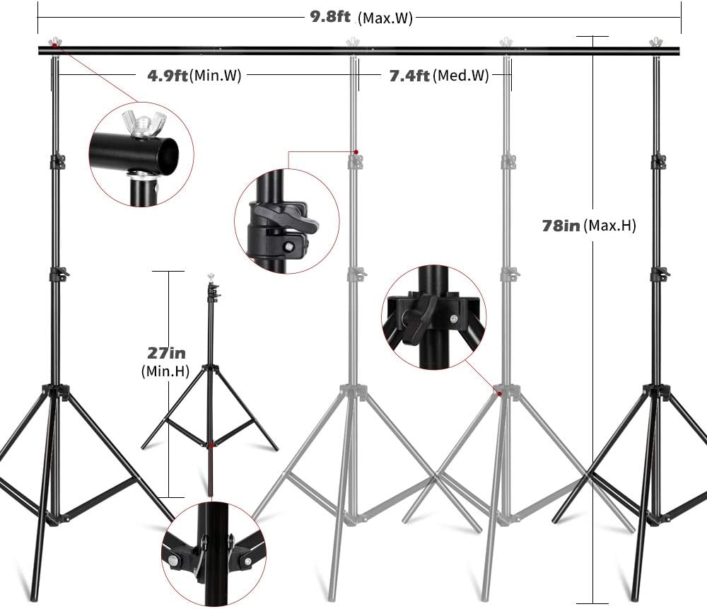 Photography Lighting Kit, Ligh - Photography Lighting Kit With Backdrop 评论和价格
