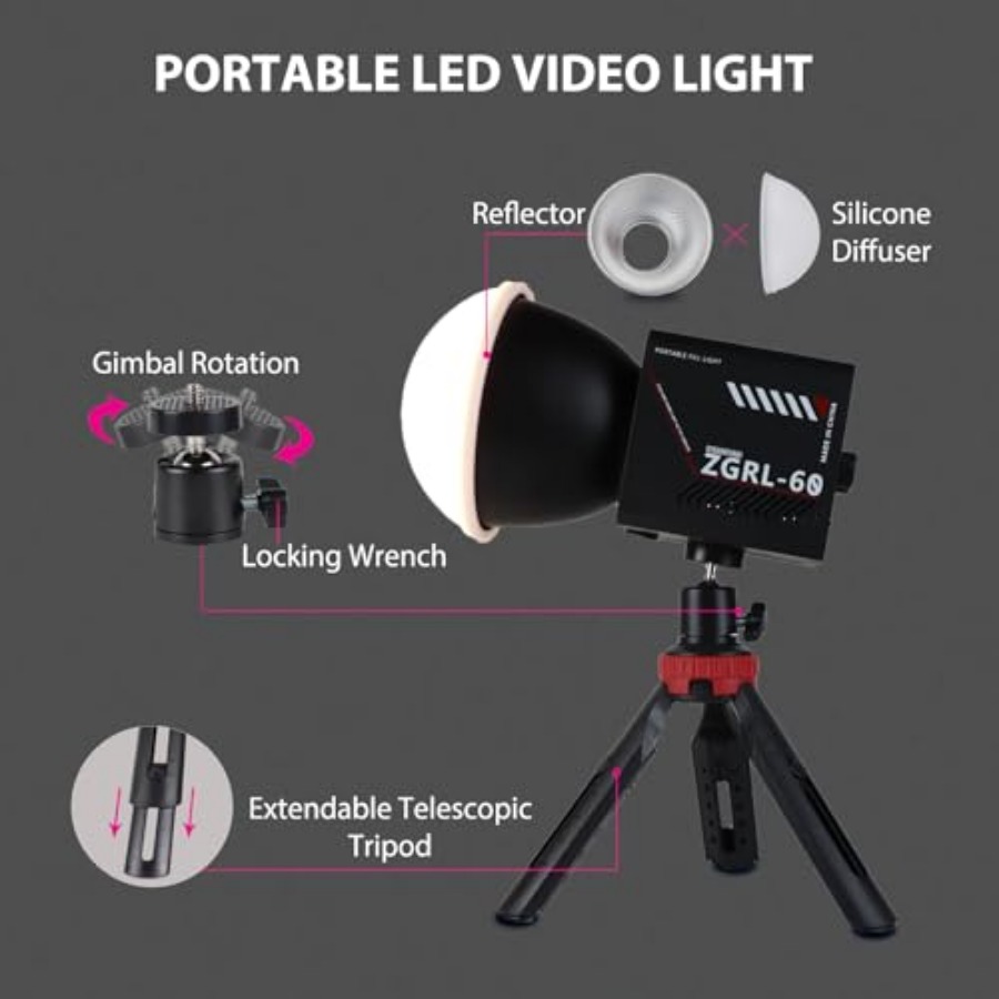 60W COB LED Video Light Handhe - Photography Lighting Portable 评论和价格