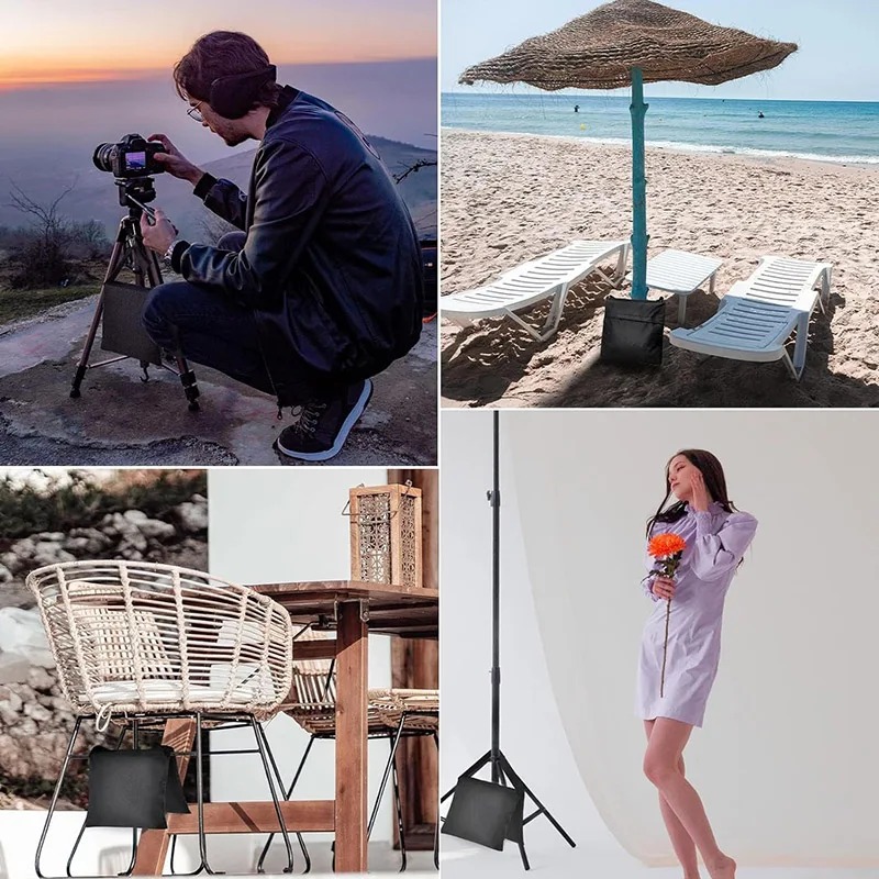 4pcs/2pcs/1pc Black Sand Bag W - Photography Lighting Bag 评论和价格