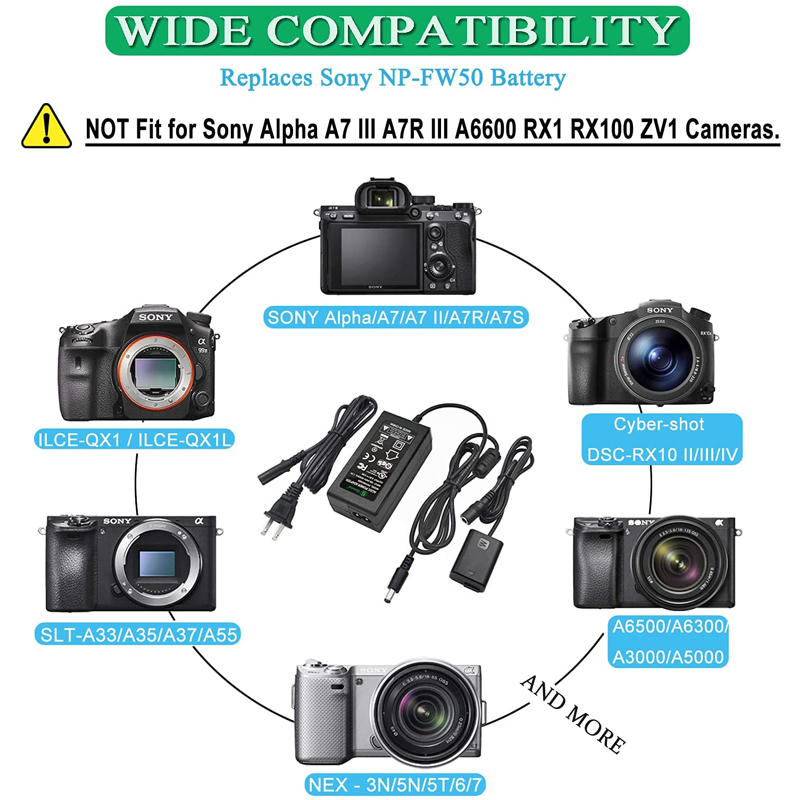 AC-PW20 ZV-E10 NP-FW50 Dummy B - Sony Camera Zv-E10 评论和价格
