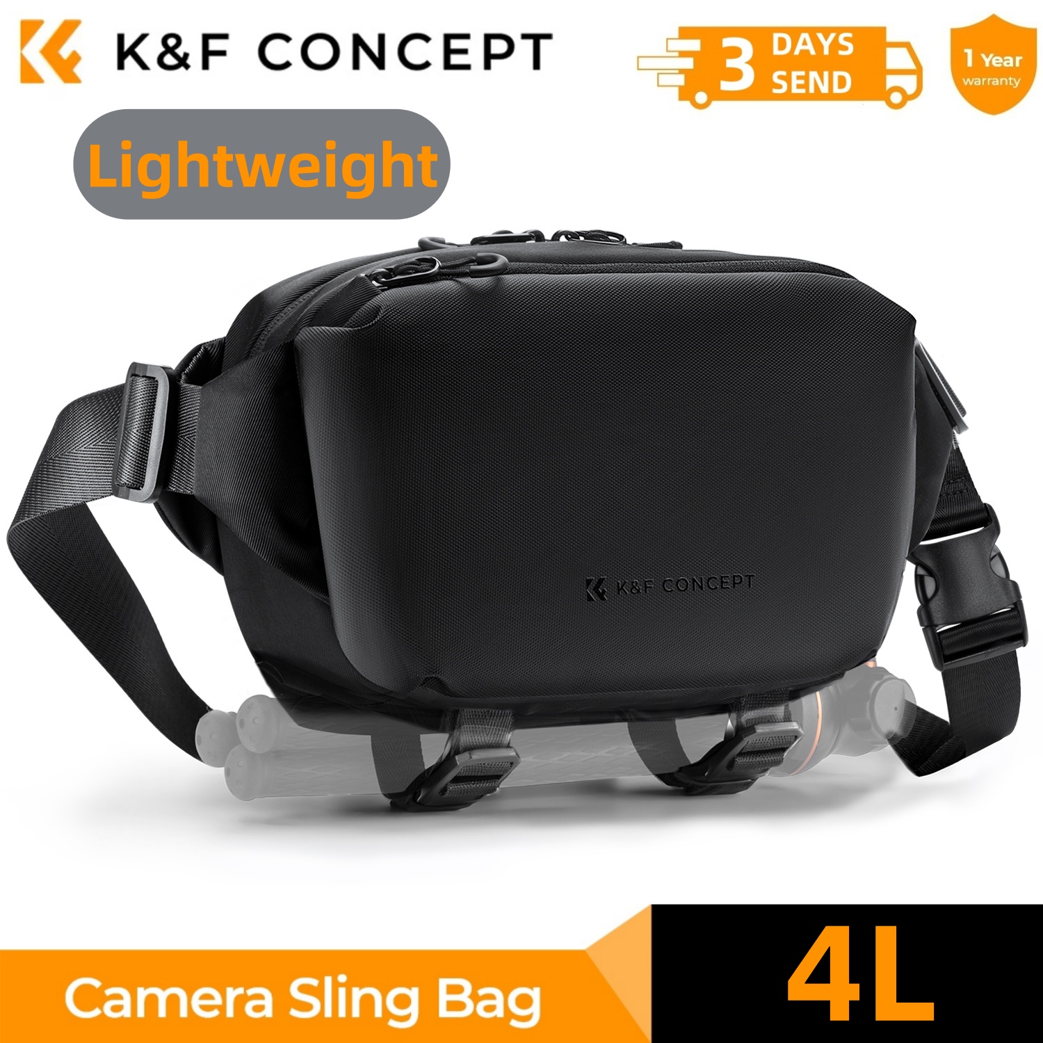 K&F CONCEPT 4L Camera Sling Ba - Photography Lighting Bag 评论和价格
