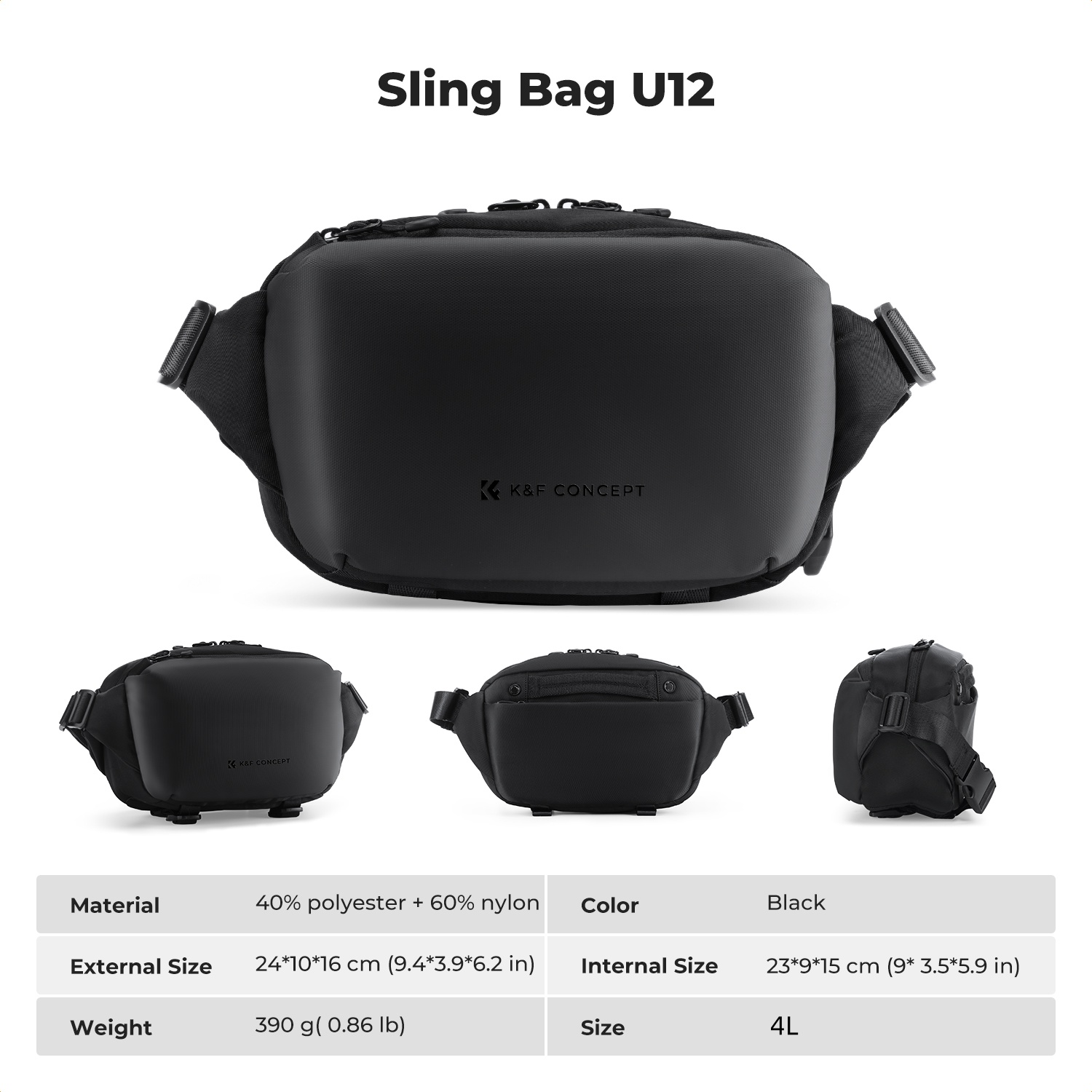 K&F CONCEPT 4L Camera Sling Ba - Photography Lighting Bag 评论和价格