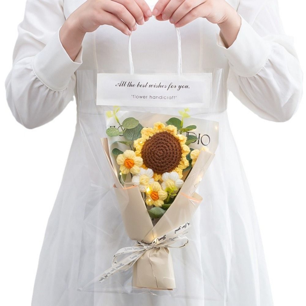 Knitted Crochet Flowers Bouque - Photography Artificial Lighting 评论和价格