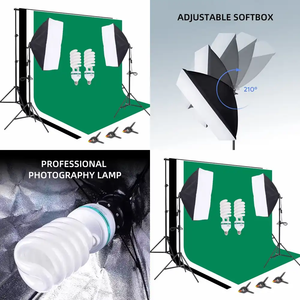 1 Photo Studio Equipment 2.6*3 - Photography Lighting Kit With Backdrop 评论和价格