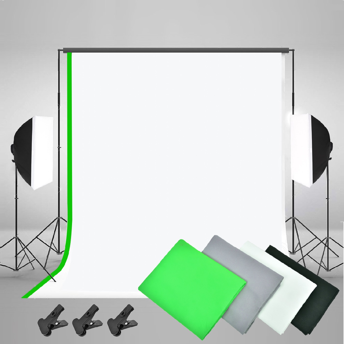 Gold Seller Full Set Photograp - Photography Lighting Kit With Backdrop 评论和价格