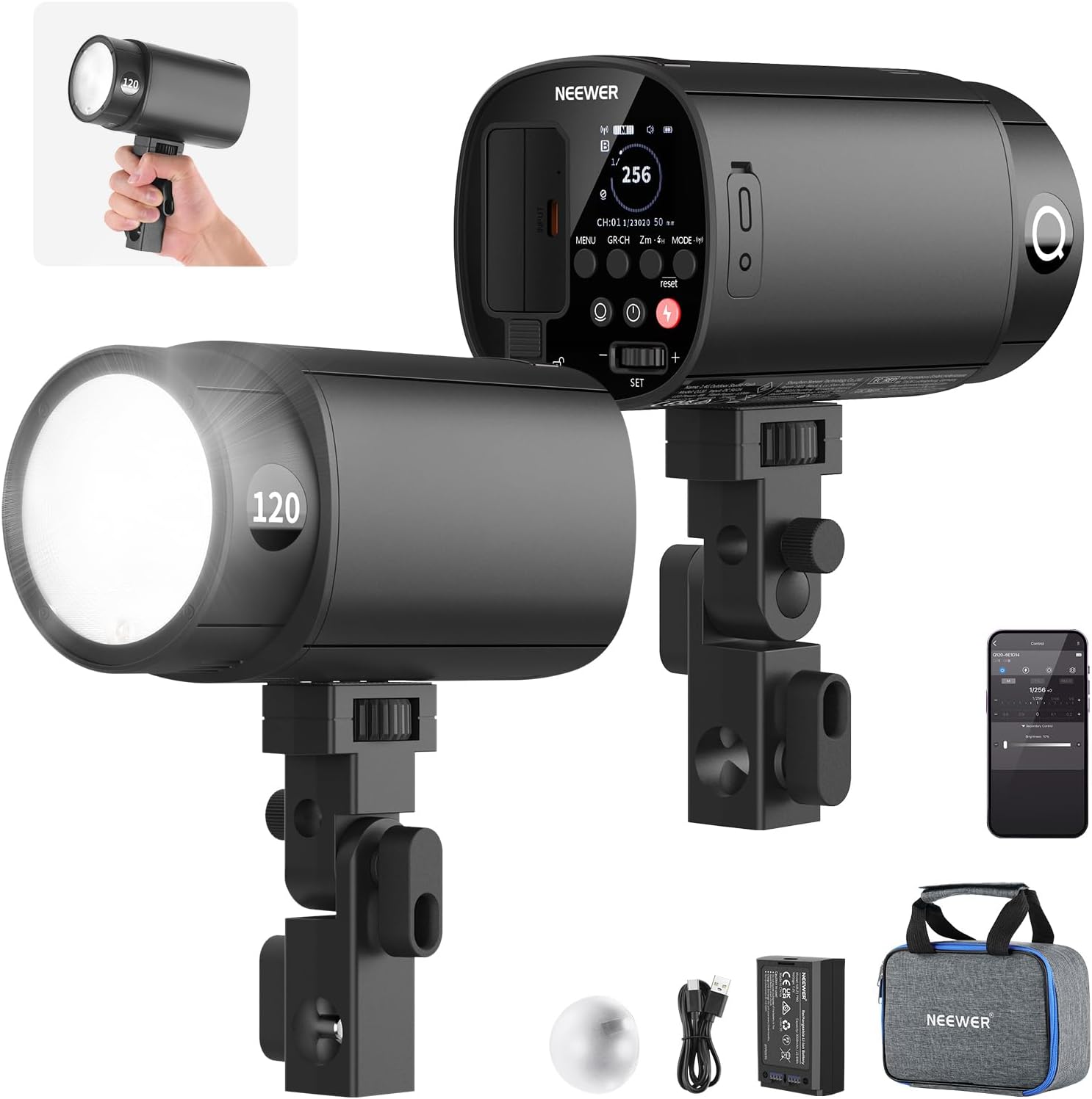 NEEWER 120Ws 2.4G TTL Outdoor  - Portable Strobe Monolight 评论和价格