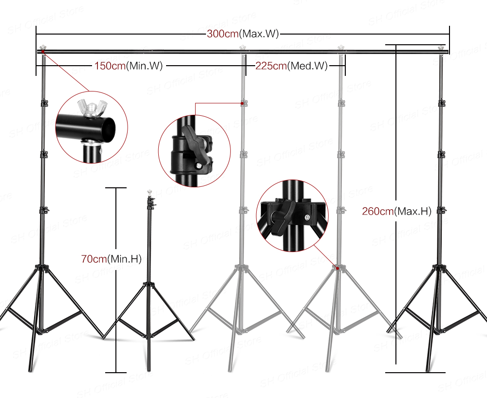 Photography Photo Studio Softb - Photography Lighting Kit With Backdrop 评论和价格