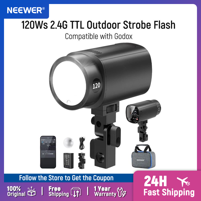 NEEWER Q120 120Ws 2.4G TTL Out - Portable Strobe Monolight 评论和价格