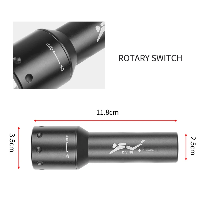 New T6 LED Diving Torch Long-R - Lighting In Photography 评论和价格