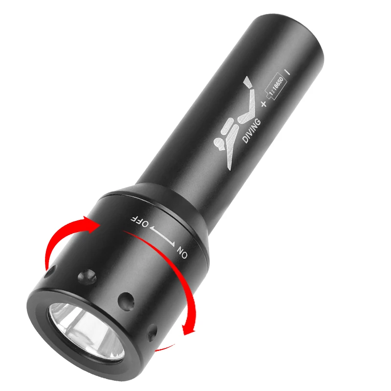 New T6 LED Diving Torch Long-R - Lighting In Photography 评论和价格